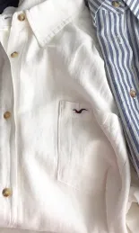 Women's Lapel Pocket Simple Fashion Embroidered Shirt White - Shop at LoveMi