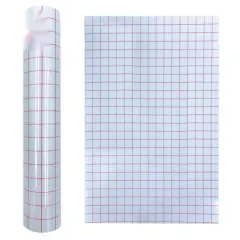Blue Red Grey Orange Plaid Self-adhesive And Transparent Transfer Film Craft Decal Paper - Red - View 1