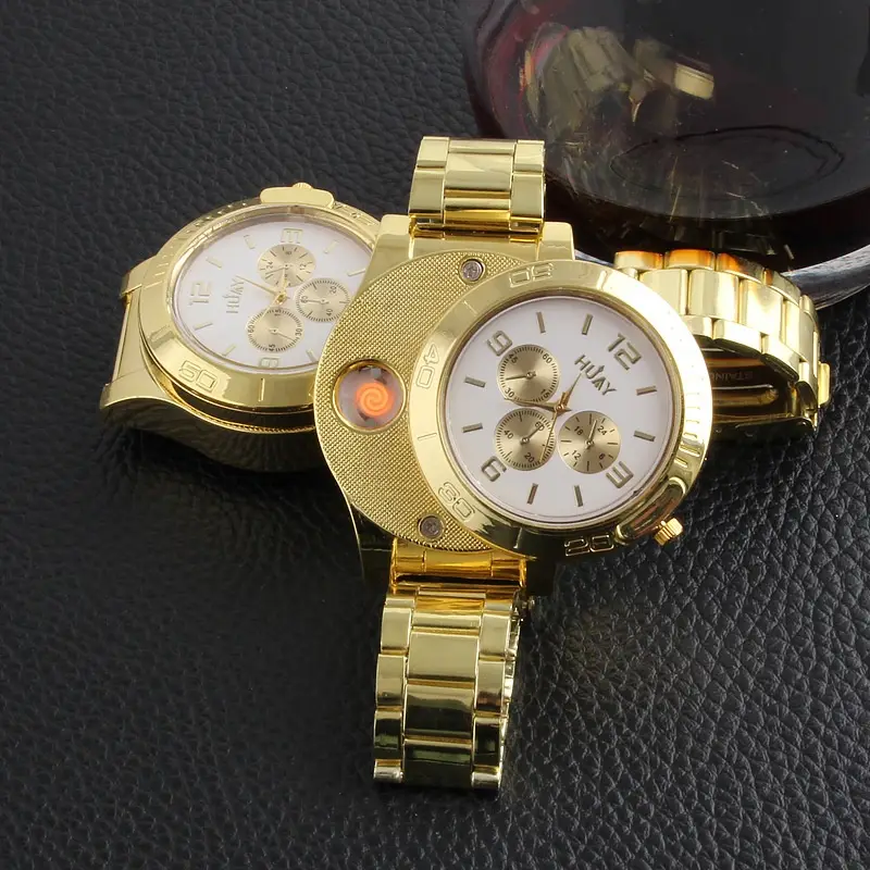 USB Electronic Cigarette Lighter Metal Men's Watch Lighter