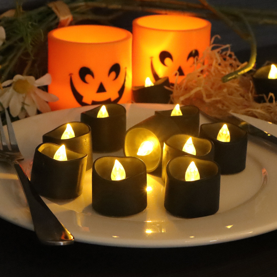 LED Christmas Decorations Black Electronic Wax