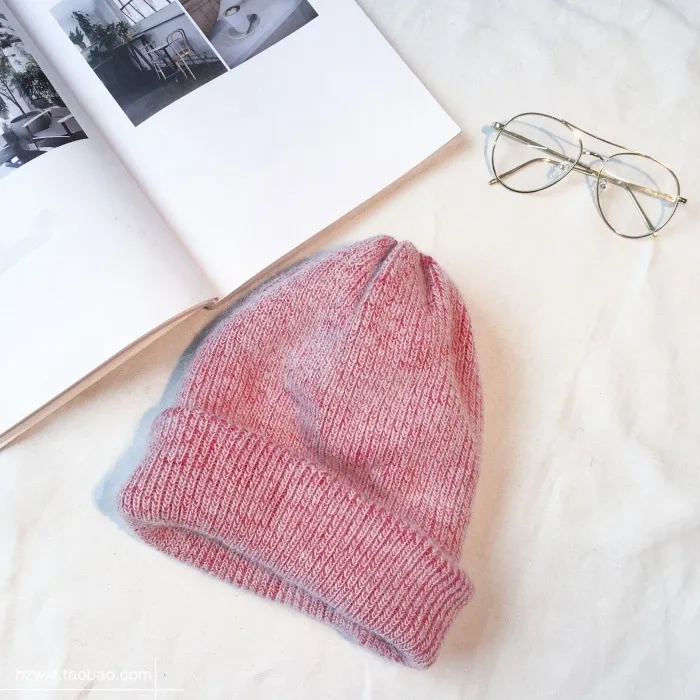 Autumn Winter Rabbit Hair Winter Skullies Hat - Red