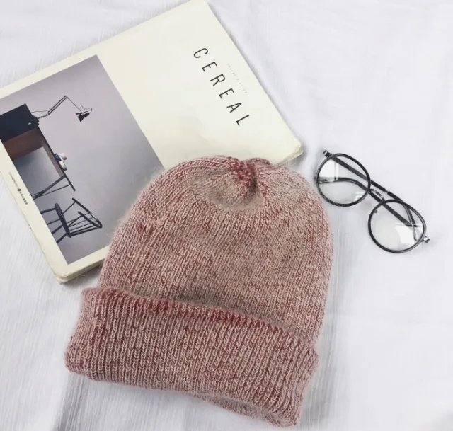 Autumn Winter Rabbit Hair Winter Skullies Hat Wine - Shop at LoveMi