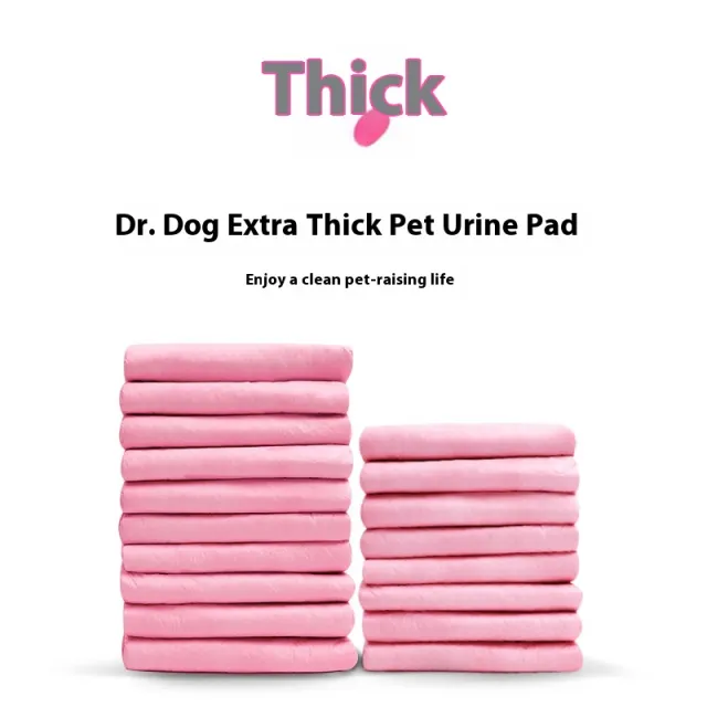 Urinal Pad For Pet Thick Protection Mat Water Leak proof Deodorant Thickened 6060 Pink 40 Pieces - Shop at LoveMi