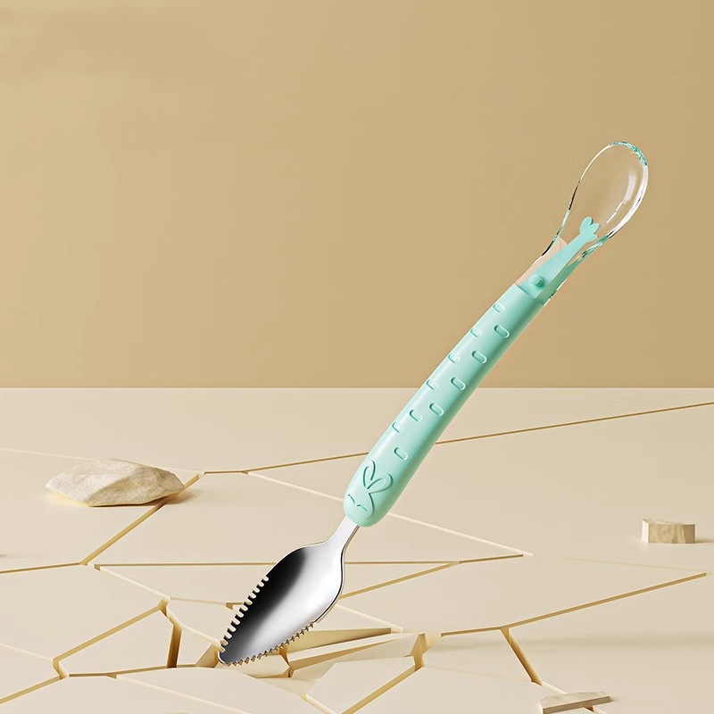 Double-headed Mud Scraper Infant Solid Food Tableware