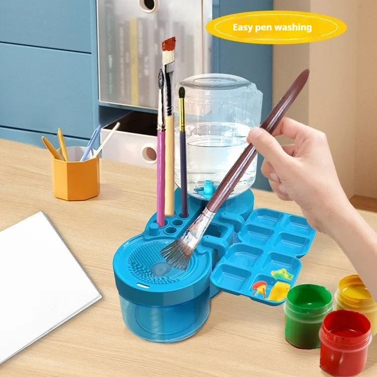 Automatic Water Brush with Press Drainage Cleaner