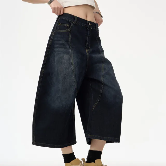 Spring American Retro Embroidered Back Jeans Blue - Shop at LoveMi