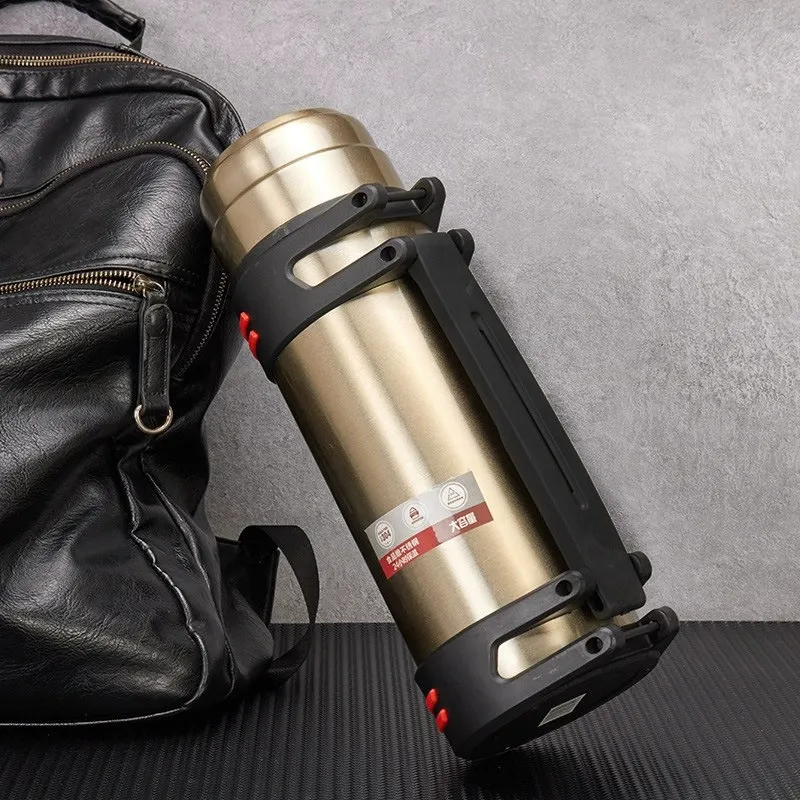 Stainless steel travel portable car insulated kettle - Gold