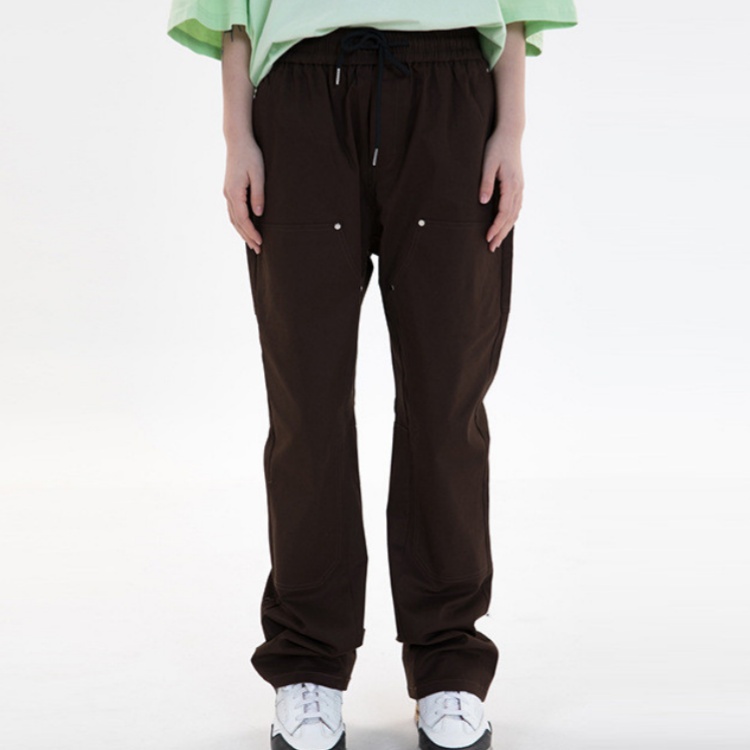 Men's Mid-waist Casual Trousers With Zipper Buttons