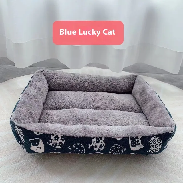 Pet Supplies Linen Pet Bed Moisture proof Blue Kitten - Shop at LoveMi