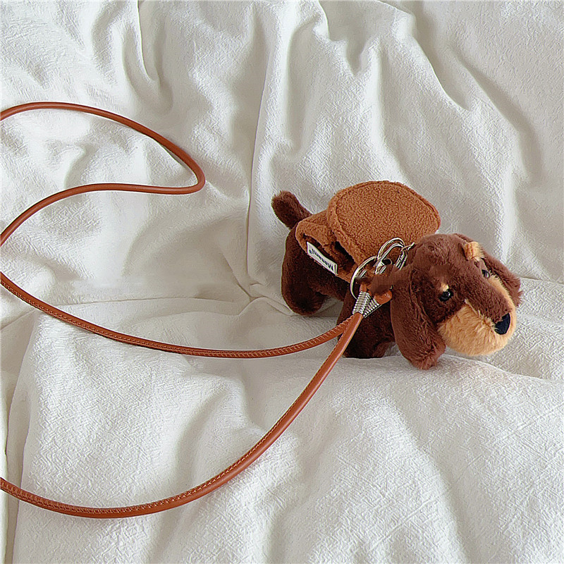 Fashion Plush Cartoon Sausage Dog Earphone Sleeves