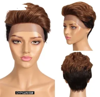 Front Lace Wig All Real Hair Short Headgear - Dypg2630