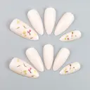 Long Gold Foil Fragments Retro Nail Art Patch Fashion Wear Armor view 5