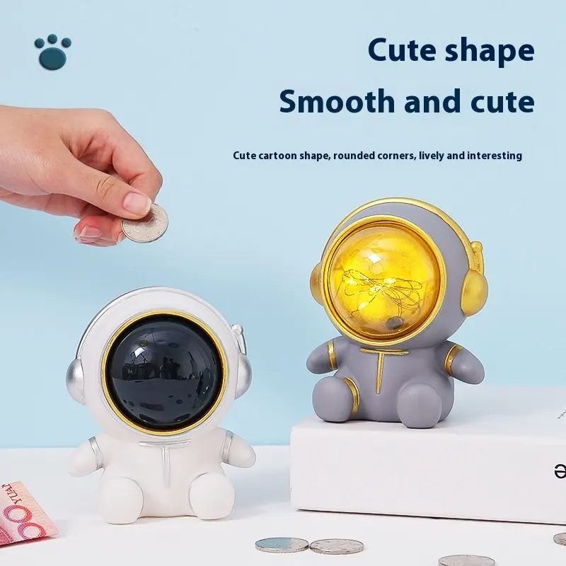 Creative Astronaut Cartoon Piggy Bank Small Night