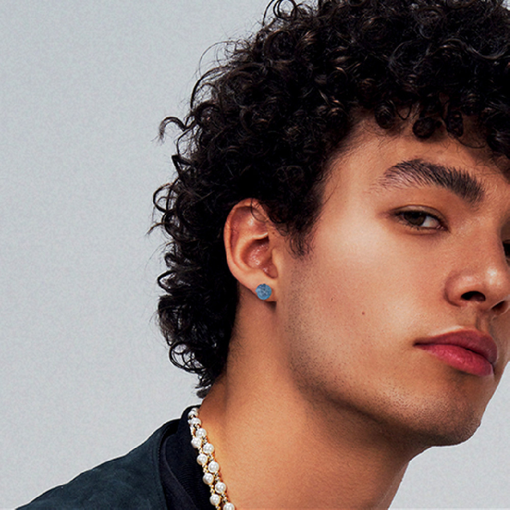 S925 Sterling Silver Sea Blue Treasure Rose Earrings