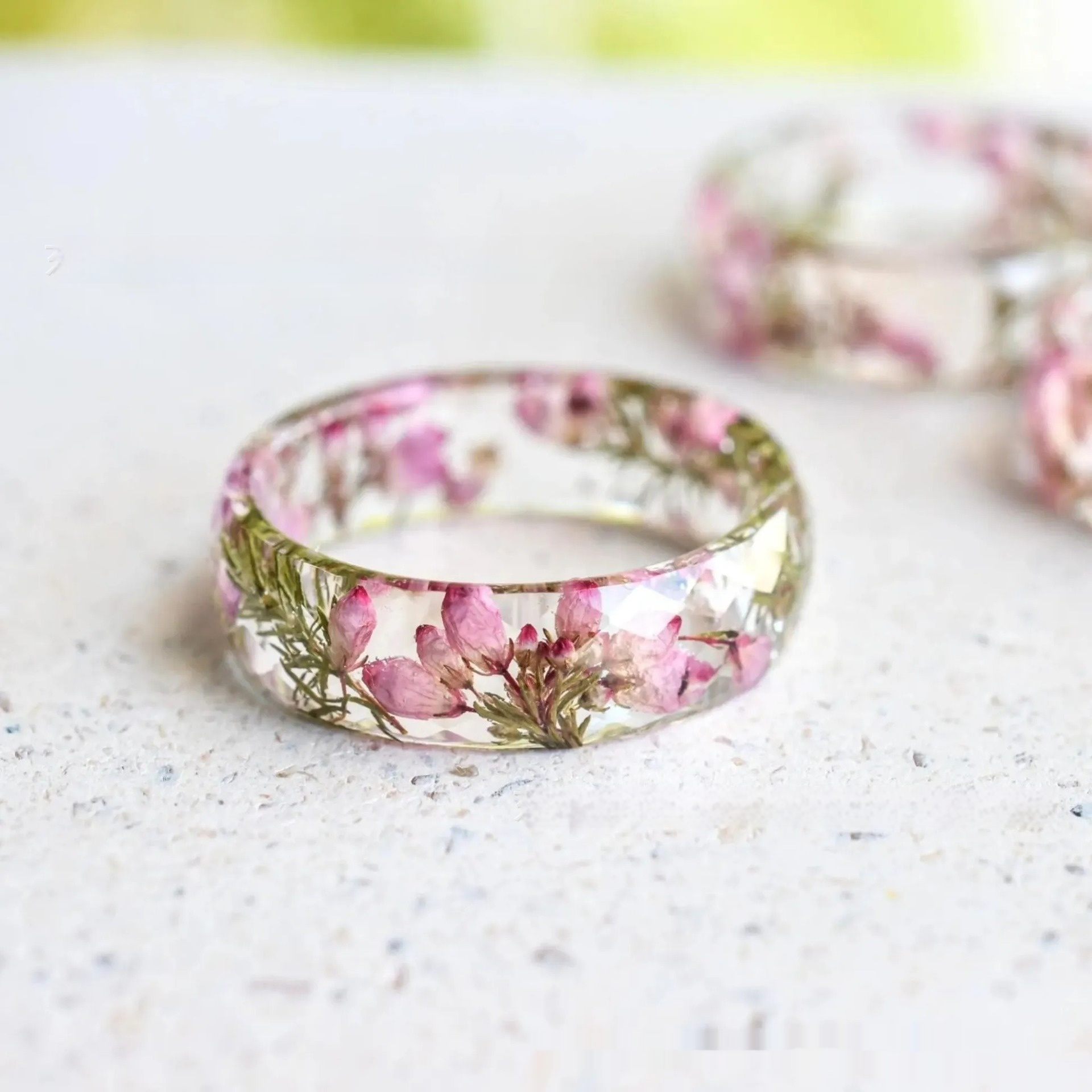 Handmade Garland Flower Ring Resin Jewelry