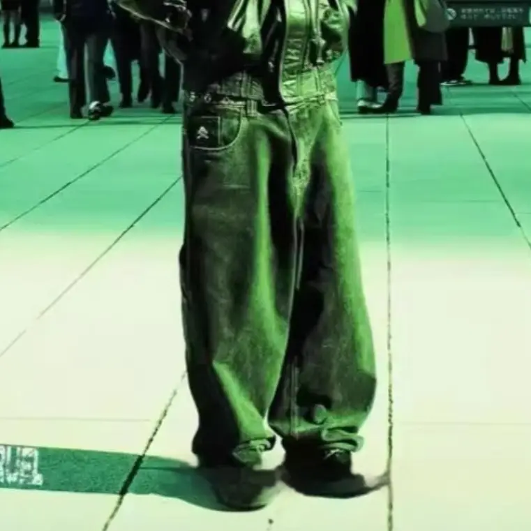 Men's Jeans Y2g Bag Vintage JNCO Pattern Hip-hop Street