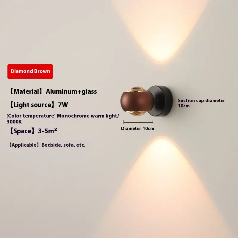 Modern Minimalist Creative Rotatable Bedside Wall Lamp