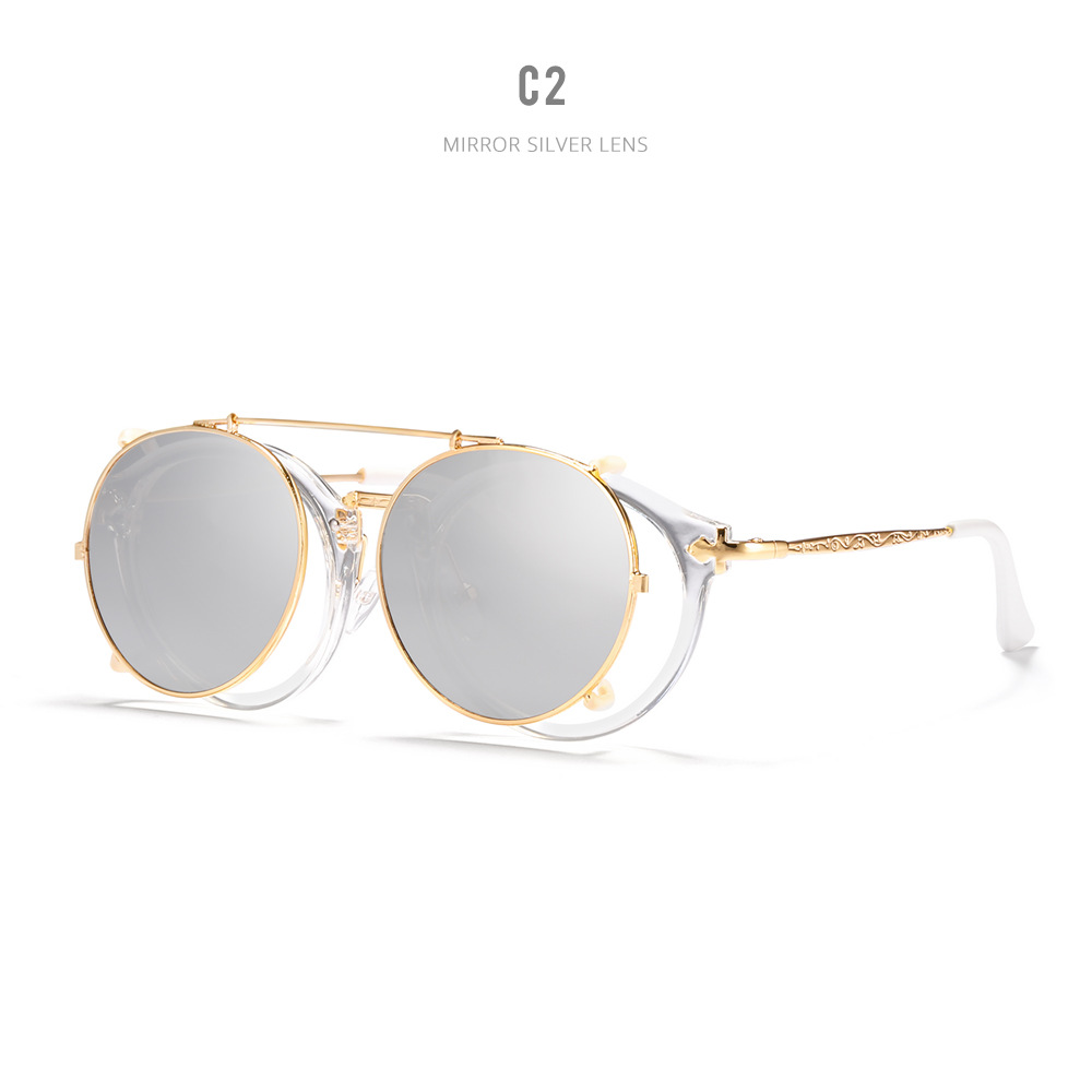 Women's Casual Plain Metal Sunglasses - Image 6