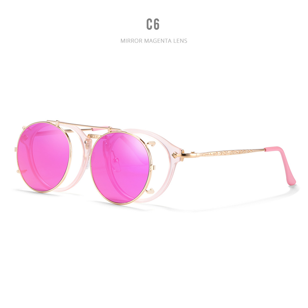 Women's Casual Plain Metal Sunglasses - Image 3