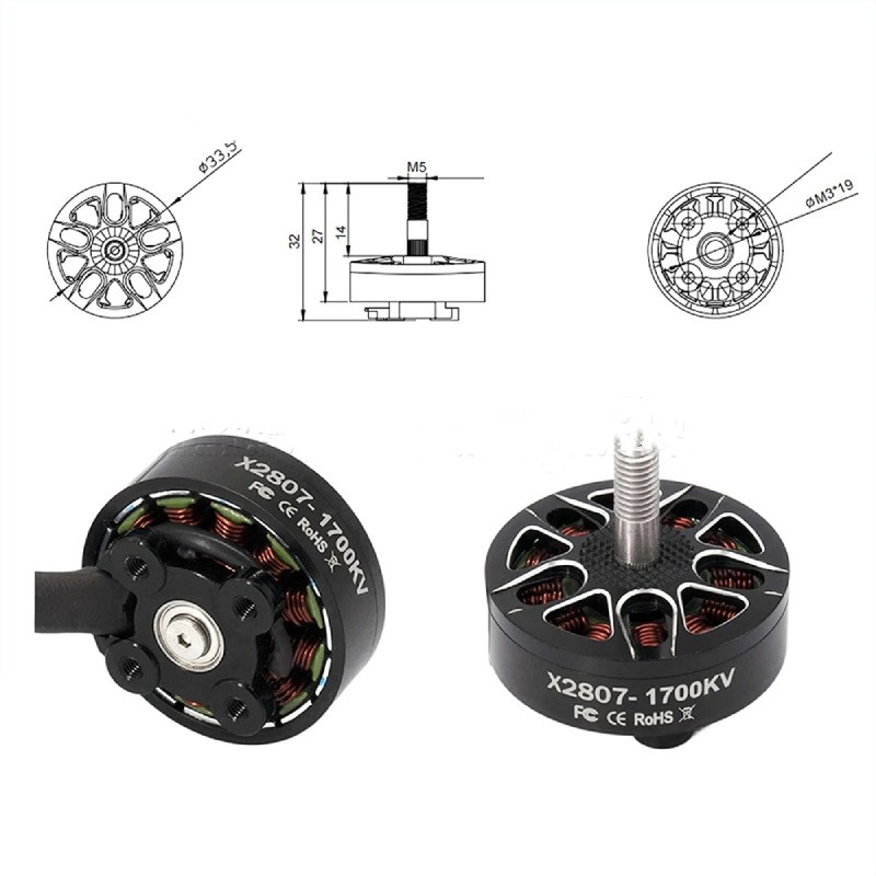Black Crossing Machine Motor Brushless Motor