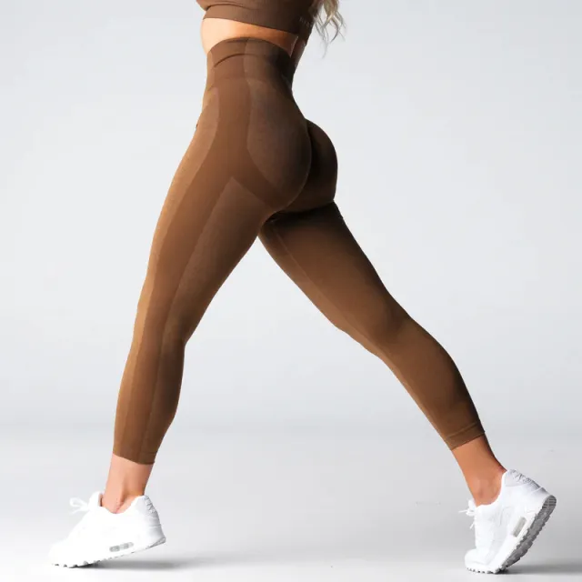 Personality Female Breathable Sports Yoga Pants Mocha - Shop at LoveMi