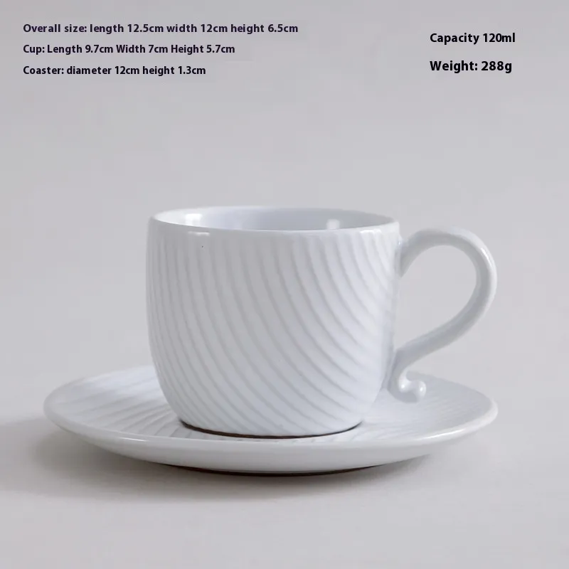 Retro Latte Art Creative Coffee Set Suit - White