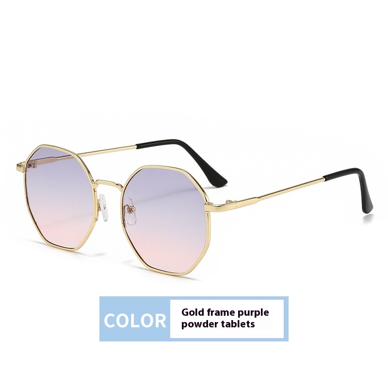 Women's Fashionable Retro Metal Frame Sunglasses - Image 6