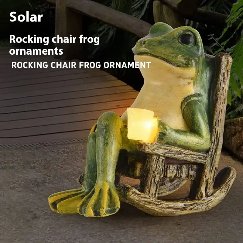 Courtyard Garden Decoration Solar Frog Small Night Lamp