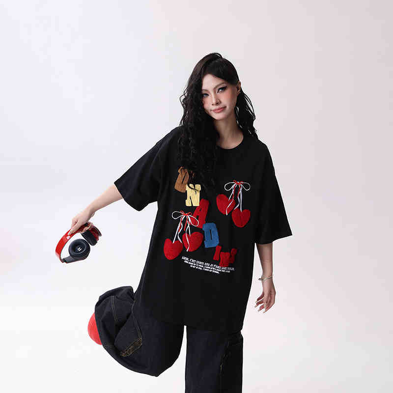 Women's Short-sleeved Casual Half-length Sleeves T-shirt