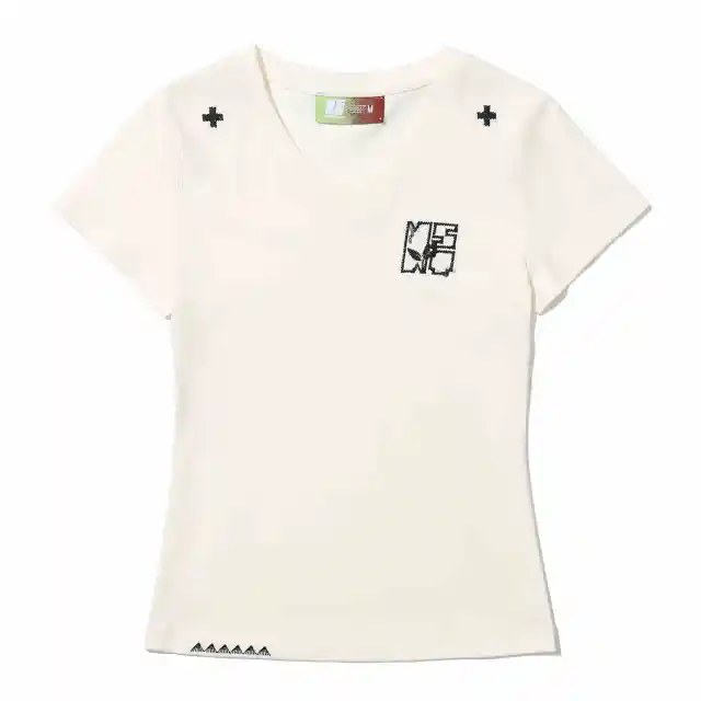 New Summer Sequin Lines All match V neck Slim fit Short sleeved White - Shop at LoveMi