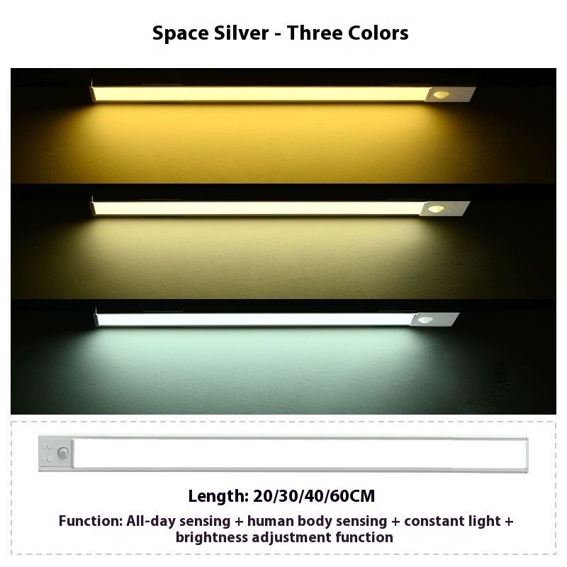 LED Ultra-thin Magnetic Self-adhesive Wardrobe And Cabinet Wine Cabinet Light Bar