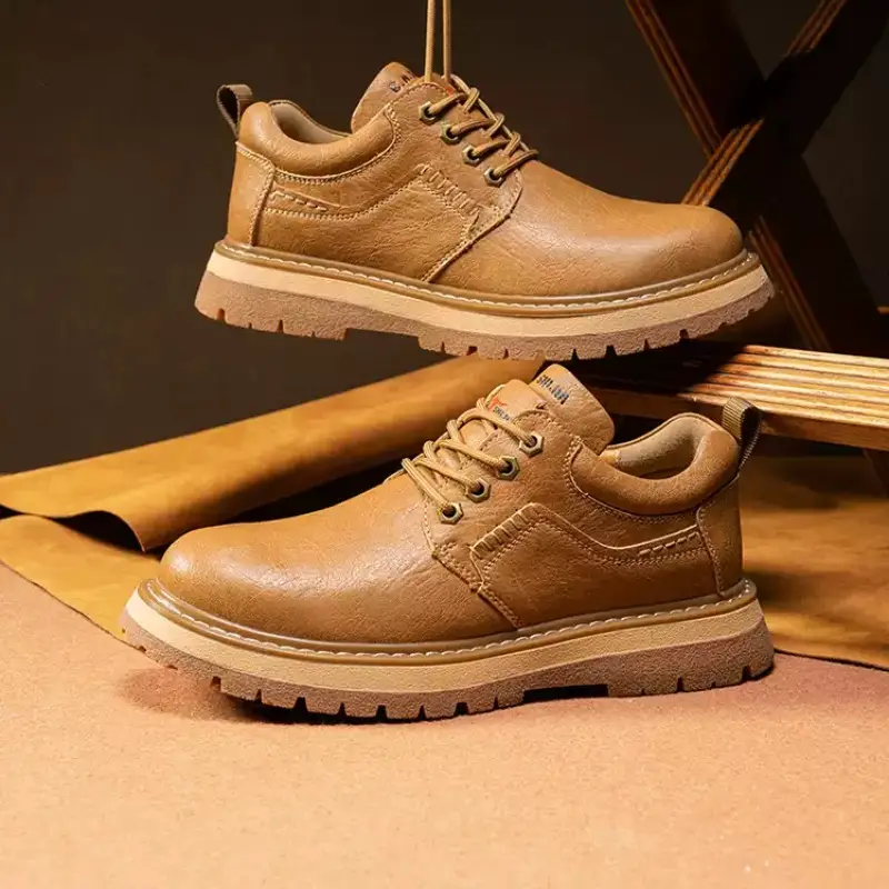 Spring And Autumn Vintage Casual Leather Shoes Men's Genuine Leather Shoes