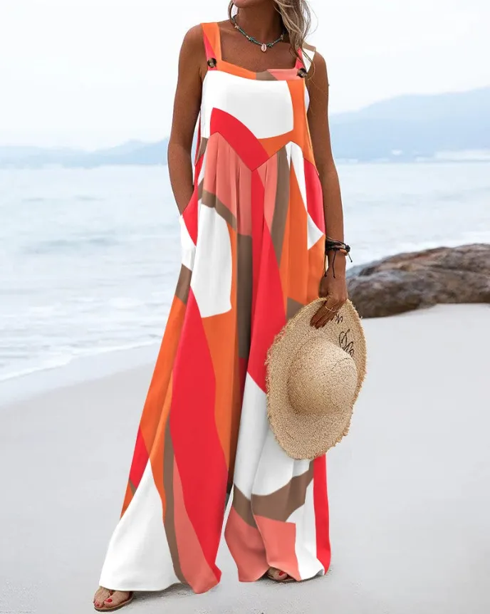 Summer New Digital Printing Romper Women's Clothing - M-9 Style