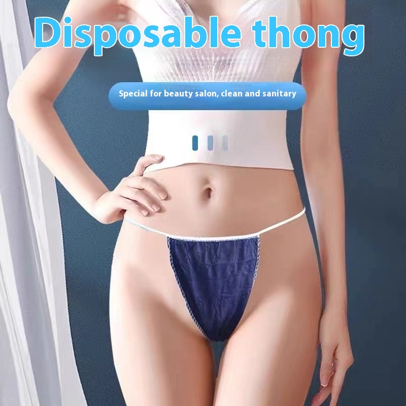Black Non-woven Disposable Thongs Beauty Salon Sauna Sweat Steaming Hall Thong