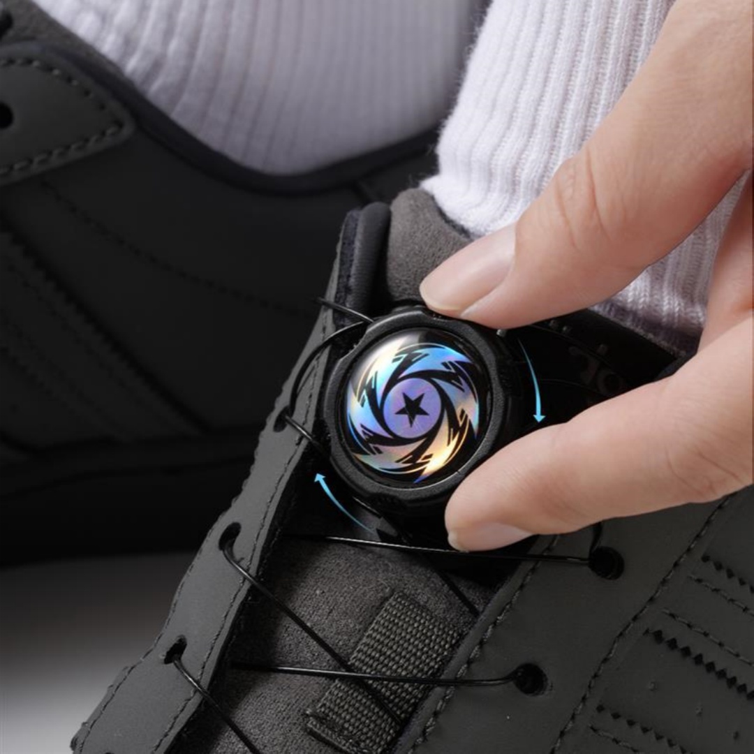 Portable Steel Wire Lace-free Extra Fine Rotating Button Shoelace