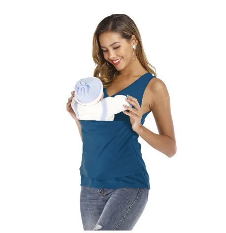 Multifunctional Clothes Comfort ShirtT shirt Vest Womens Blue Grey - Shop at LoveMi