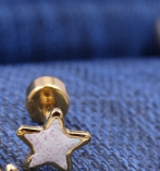 Compact Mini Cute Pentagram Titanium Steel Ear Studs Simple