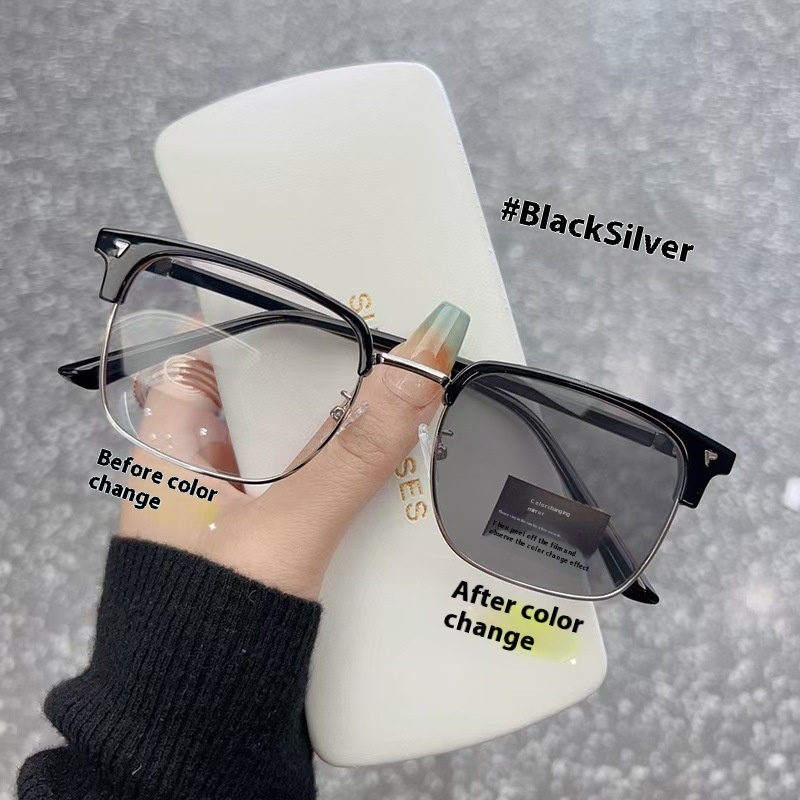 Transparent Gray Silver Change