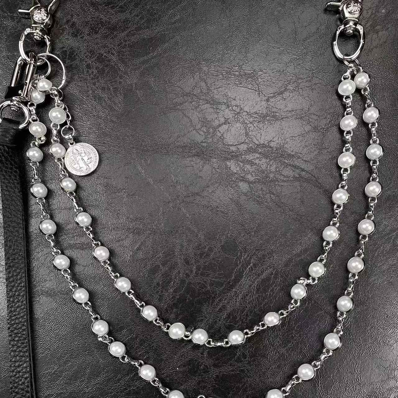 Simple Double-layer Pearl Style Rich And Beautiful Phants Zipper