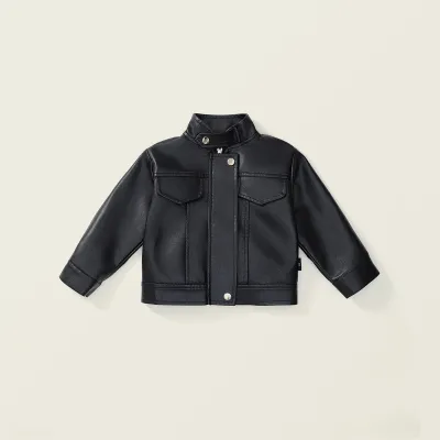 Short Stand Collar Jacket Top Motorcycle Clothing