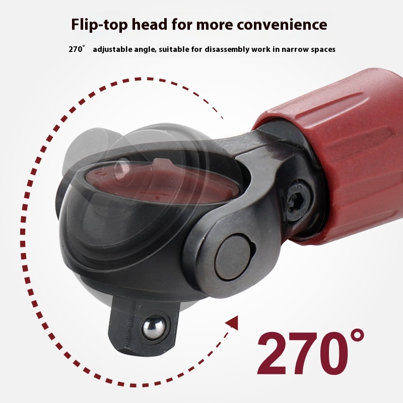 Multifunctional Retractable Movable Head Ratchet Socket Wrench