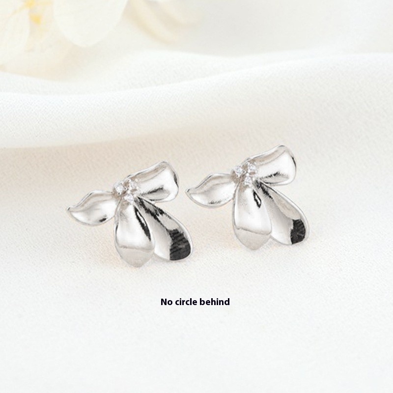 Copper French Metal Flower Earrings