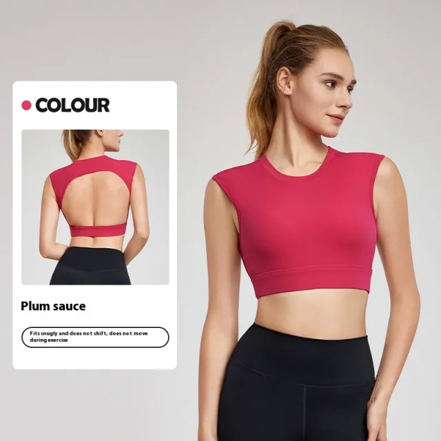 Sports Vest Women's Fixed Cup Cool Breathable Fitness Vest M Lekvar - Shop at LoveMi
