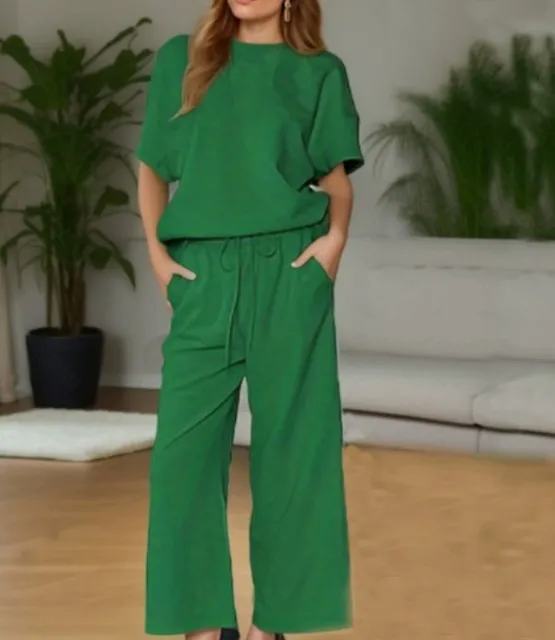 Autumn Solid Color Texture Casual Suit Female European And American Thin Loose Flab Hiding Green - Shop at LoveMi