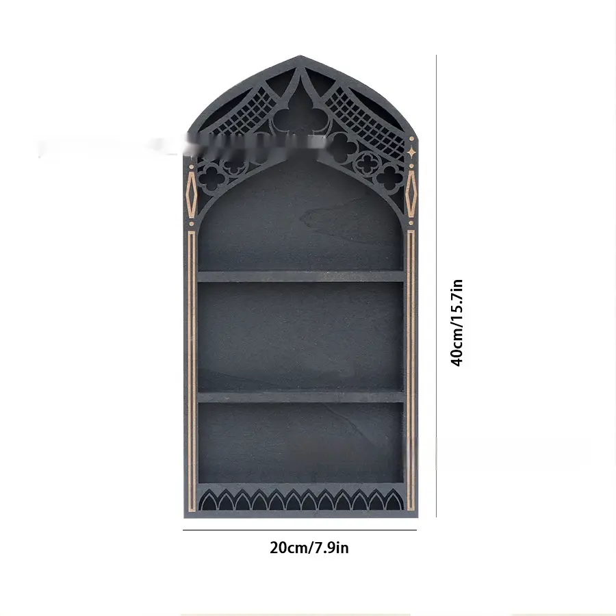 Multi-layer Shelf French Frame Brown Yellow Pendant