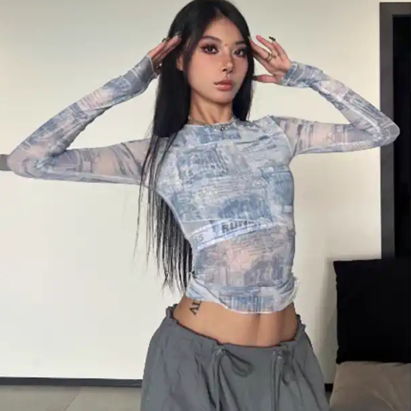 Jazz Blouse Women's Autumn All-matching Slim Fit Slimming