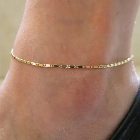 All-match Fresh and Popular Simple Beach Chain Anklet