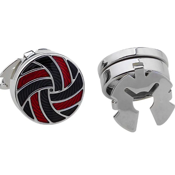 French Cufflinks High-end Business Style Round Electroplated