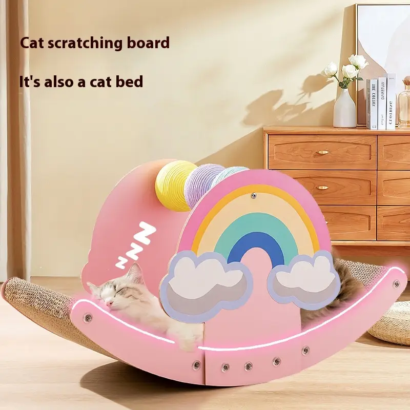Toy Rainbow Cat Scratch Board Wear-resistant