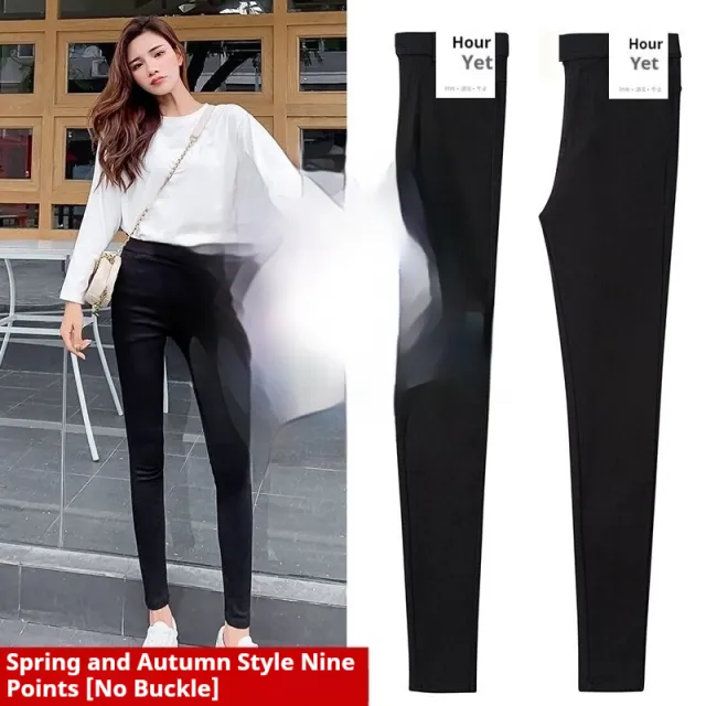 Black Magical Leggings Women's Outer Wear Ankle Tight High Waist Slimming Black - Shop at LoveMi